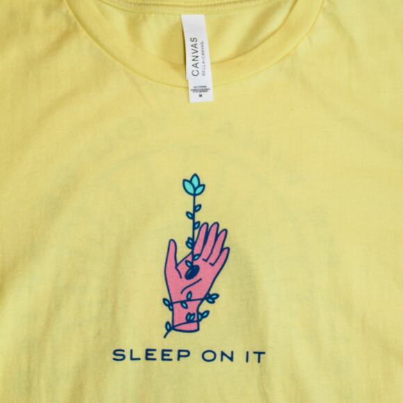 Bella + Canvas Sleep On It Graphic T-shirt Yellow - Picture 5 of 7